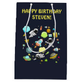 Sac Cadeau Moyen Thème spatial cool - Astronauts & Rocket Ships (Dos)
