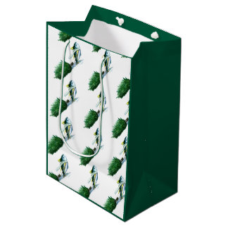 Sac Cadeau Moyen Thon à nageoires jaunes arbre de Noël