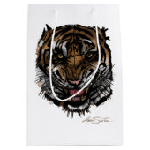 Sac Cadeau Moyen Tiger face (conception de signature) (Devant)