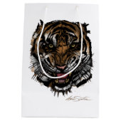 Sac Cadeau Moyen Tiger face (conception de signature) (Dos)