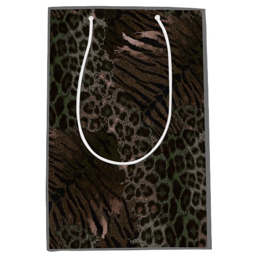 Sac Cadeau Moyen Tigre léopard tendance (Devant)