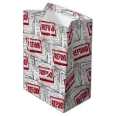 Sac Cadeau Moyen Timbre de remboursement sur le formulaire 1040 IRS (Dos Angle)