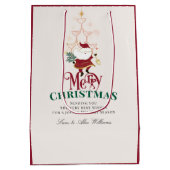 Sac Cadeau Moyen Tini Bit Merry Martini Office Christmas Santa (Dos)