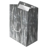 Sac Cadeau Moyen Tinsel de Glam Argent (Dos Angle)