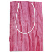 Sac Cadeau Moyen Tissu de crêpe rose (Devant)
