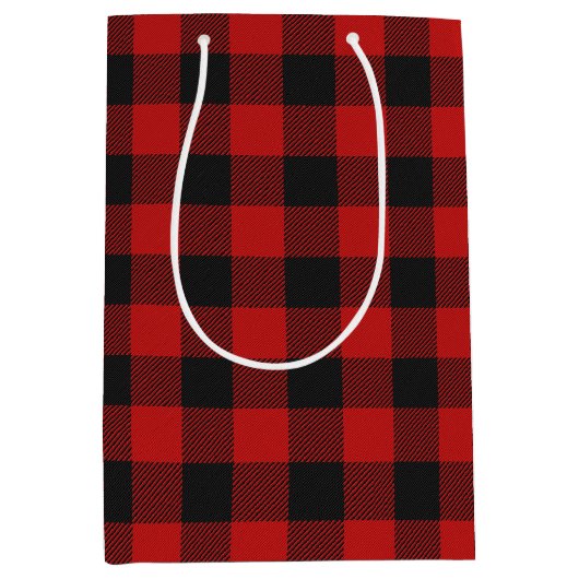 Sac Cadeau Moyen Tissu de dépôt de Buffalo Rouge (Devant)
