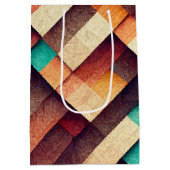 Sac Cadeau Moyen Tissu en bois Abstrait (Dos)