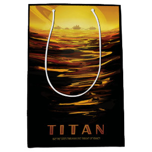 Sac Cadeau Moyen Titan la plus grande lune de la planète Saturne