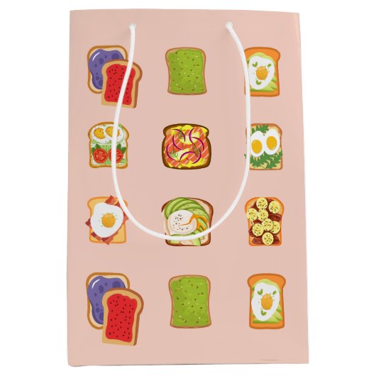 Sac Cadeau Moyen Toast Brunch (Devant)