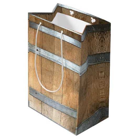Sac Cadeau Moyen Tonneau de Vin (Dos Angle)