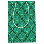 Sac Cadeau Moyen Tons vert menthe motif géométrique Art Nouveau (Devant)