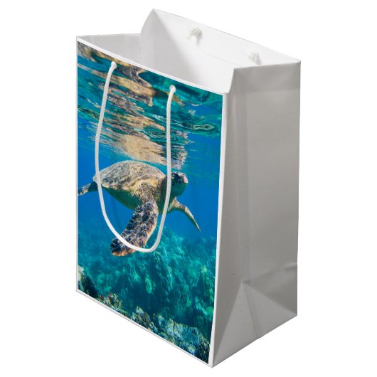 Sac Cadeau Moyen Tortue de mer (Devant Angle)