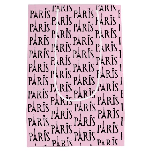 Sac Cadeau Moyen Tour Eiffel Paris France Design (Dos)