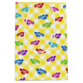 Sac Cadeau Moyen Tourner sur En vichy (Devant)