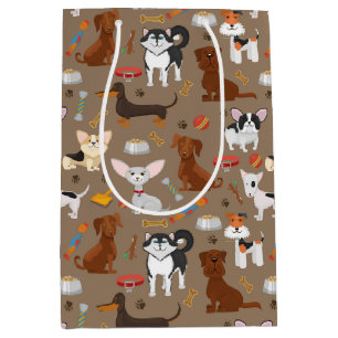 Sac Cadeau Moyen Tous les mignons chiens