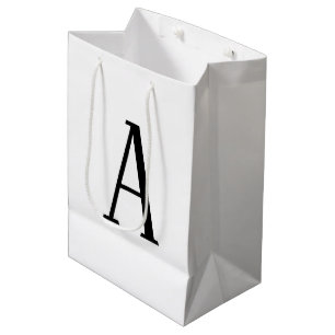 Sac Cadeau Moyen Toute lettre Couleurs noires et blanches ou do-i