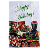 Sac Cadeau Moyen Train de vacances (Dos)