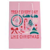 Sac Cadeau Moyen Traiter chaque jour comme Noël (Dos)