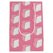 Sac Cadeau Moyen Tranche de gâteau éponge angelique rose pour la pâ (Dos)