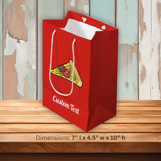 Sac cadeau moyen tranche de pizza
