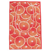 Sac Cadeau Moyen Tranches de pamplemousse rose (Devant)