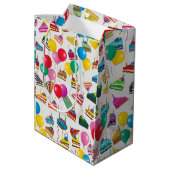 SAC CADEAU MOYEN " TRANCHES ET BALLONS DE GÂTEAU " (Dos Angle)