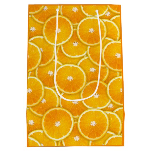 Sac Cadeau Moyen Tranches oranges (Dos)