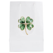 Sac Cadeau Moyen Trèfle Vert Or Saint-Patrick (Dos)
