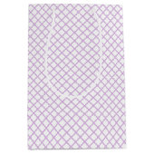 Sac Cadeau Moyen Trellis Diamant Douce Lilas - Blanc (Devant)