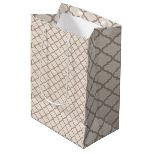 Sac Cadeau Moyen Trellis Marocain os/beige