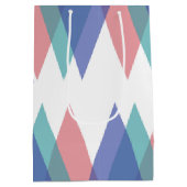 Sac Cadeau Moyen Triangles bleu et corail (Dos)
