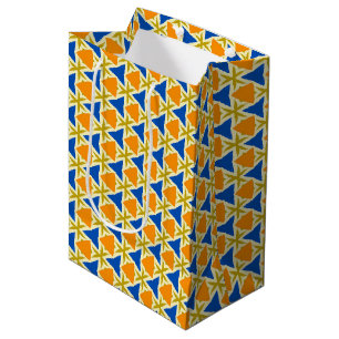 Sac Cadeau Moyen Triangles et étoiles colorées