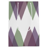 Sac Cadeau Moyen Triangles mauve et vert (Dos)