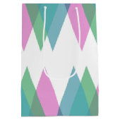 Sac Cadeau Moyen Triangles rose et vert (Dos)