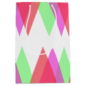 Sac Cadeau Moyen Triangles rouge et vert (Devant)
