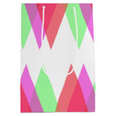 Sac Cadeau Moyen Triangles rouge et vert (Dos)