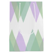 Sac Cadeau Moyen Triangles vert et lilas (Dos)