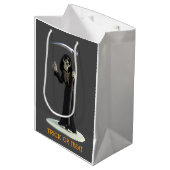 Sac Cadeau Moyen Trick or Treat. Cartoon Grim Reaper (Devant Angle)