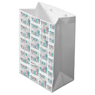Sac Cadeau Moyen Trick or Treat Fantômes Mignons Blanc Halloween