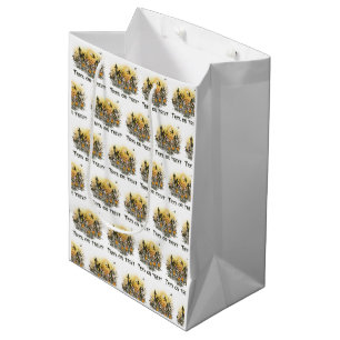 Sac Cadeau Moyen Trick or Treat Squelettes Sorcière Blanche Hallowe