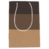 Sac Cadeau Moyen Trois nuances de café Brown (Devant)