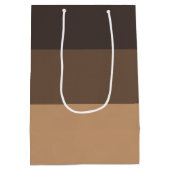 Sac Cadeau Moyen Trois nuances de café Brown (Dos)