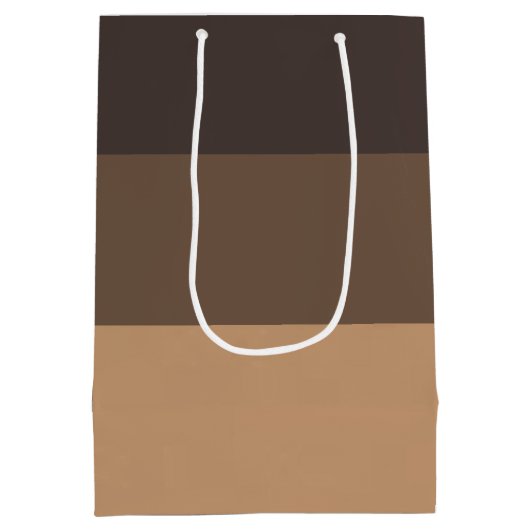 Sac Cadeau Moyen Trois nuances de café Brown (Dos)