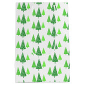 Sac Cadeau Moyen Trois Poitrines D'Aquarelle Vert (Dos)