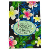 Sac Cadeau Moyen Tropical Birthday Floral Medium Gift Bag (Dos)