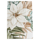 Sac Cadeau Moyen Tropical Blue White Flowers Wedding (Dos)