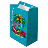 Sac Cadeau Moyen Tropical Christmas Holiday Palm Tree (Dos Angle)