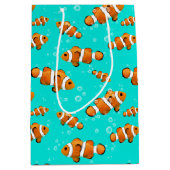 Sac Cadeau Moyen Tropical Clownfish & Bubbles Motif (Devant)