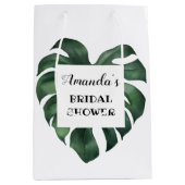 Sac Cadeau Moyen Tropical feuille de palme Douche nuptiale (Devant)