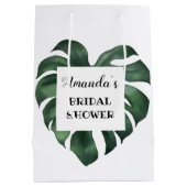 Sac Cadeau Moyen Tropical feuille de palme Douche nuptiale (Dos)